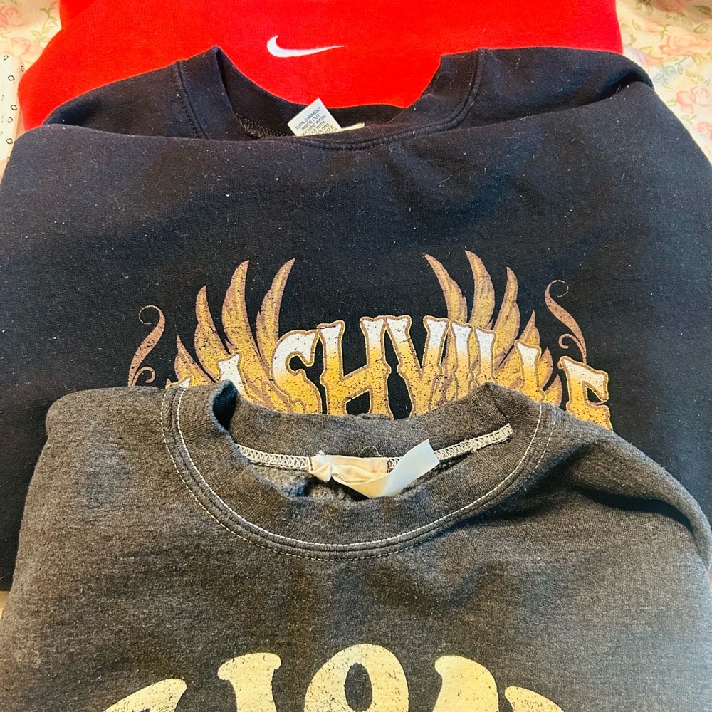 Nike Red sweatshirt and 2 Altered state sweatshirts